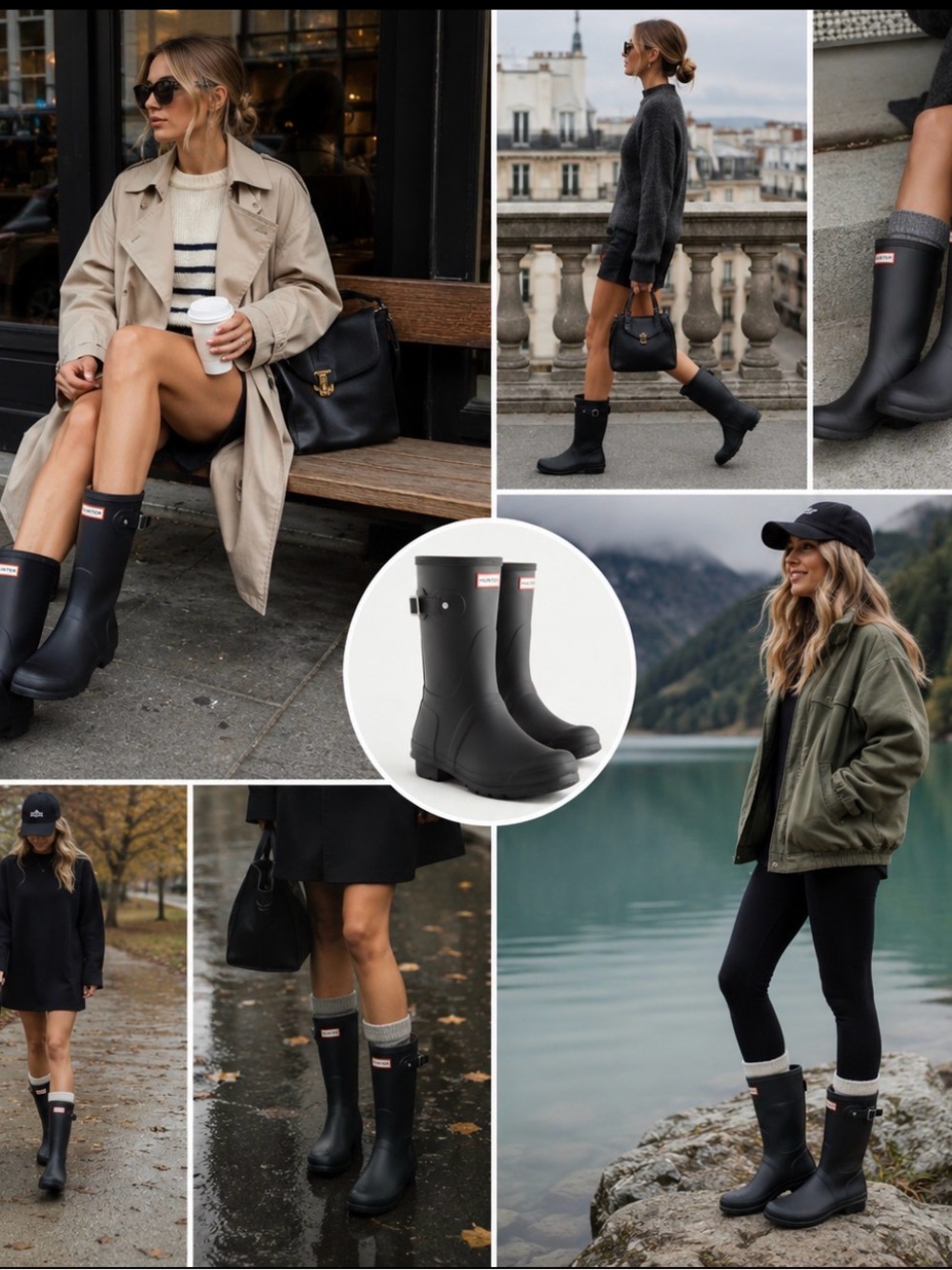 🔥HUNTER NEW 🔥Women's Original Tour Short Rain Boots Sz 8 Black price firm!